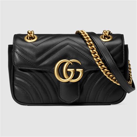 gucci gg marmont mini matelassé black leather shoulder bag|GG Marmont matelassé shoulder bag.